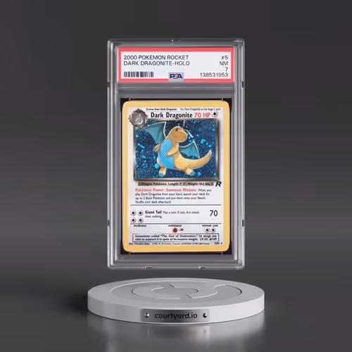 2000 Pokémon Rocket #5 Dark Dragonite - Holo (PSA 7 NM)