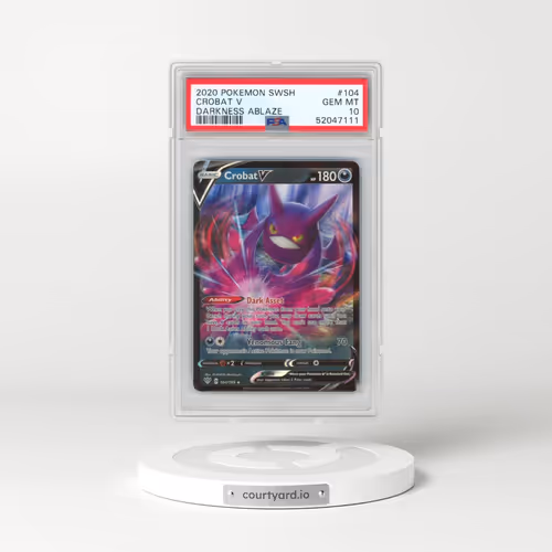 2020 Pokémon Sword & Shield Darkness Ablaze #104 Crobat V - Holo (PSA 10 GEM MINT)