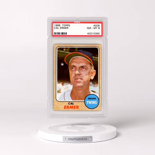 1968 Topps #206 Cal Ermer (PSA 8 NM-MT)