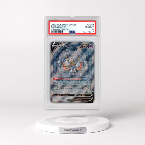 2023 Pokémon Sword and Shield Crown Zenith #GG48 Zacian V - Holo Full Art (PSA 10 GEM MINT)