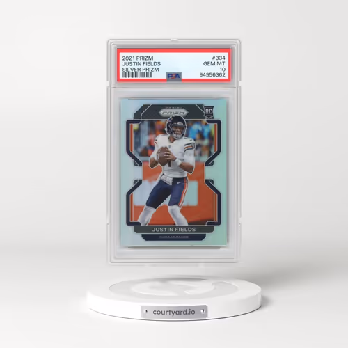 2021 Panini Prizm #334 Justin Fields - Silver Prizm (PSA 10 GEM MINT)