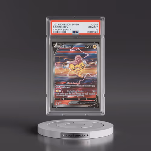 2023 Pokémon Sword and Shield Crown Zenith #GG41 Raikou V - Holo Full Art (PSA 10 GEM MINT)