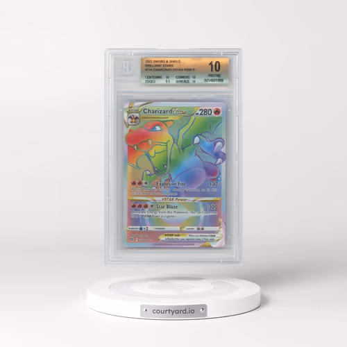 2022 Brilliant Stars #174 Charizard VSTAR - Rainbow Rare Holo (BGS 10 PRISTINE)