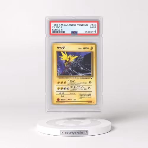 1998 Pokémon Vending #145 Zapdos - Series II (PSA 9 MINT)