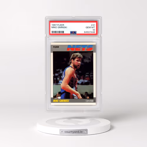 1987 Fleer #41 Mike Gminski (PSA 10 GEM MINT)