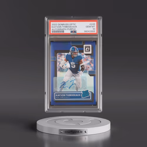 2022 Panini Donruss Optic #245 Kayvon Thibodeaux - Autograph-Purple (PSA 10 GEM MINT)