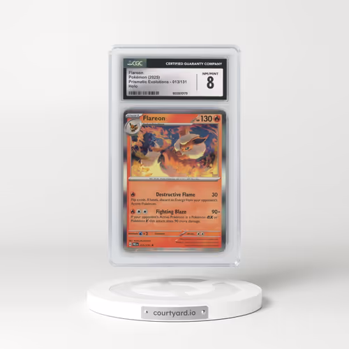 2025 Prismatic Evolutions - PRE EN #013/131 Flareon - Holo (CGC 8 NM-MT)
