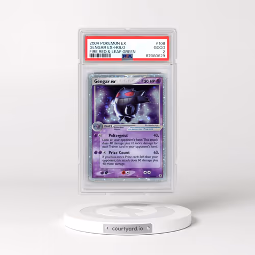 2004 Pokémon EX Fire Red & Leaf Green #108 Gengar EX - Holo Holo (PSA 2 GOOD)