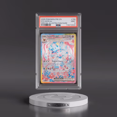 2025 Pokémon Pre EN-Prismatic Evolutions #156 Sylveon EX - Holo Special Illustration Rare (PSA 9 MIN