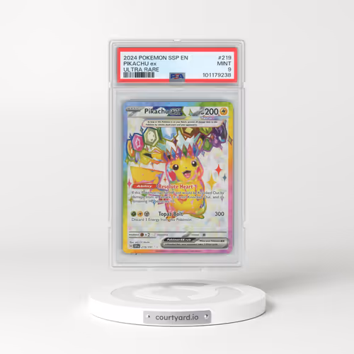 2024 Pokémon Ssp EN-Surging Sparks #219 Pikachu EX - Holo Ultra Rare (PSA 9 MINT)