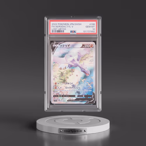2022 Pokémon Sword & Shield Lost Abyss #106 Aerodactyl V - Holo Full Art (PSA 10 GEM MINT)
