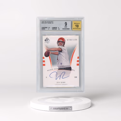 2007 SP Authentic #223 Jeff Rowe AU RC (BGS 9 MINT)