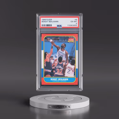 1986 Fleer #8 Benoit Benjamin (PSA 6 EX-MT)