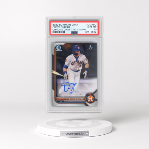 2022 Bowman Draft Chrome Draft Pick Autographs #CDADG Drew Gilbert (PSA 10 GEM MINT)
