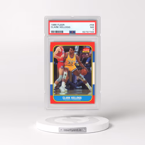 1986 Fleer #58 Clark Kellogg (PSA 7 NM)