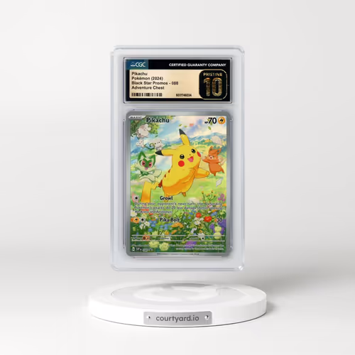 2024 Pokémon Svp EN-SV Black Star Promo #088 Pikachu - Paldea Adventure Chest (CGC 10 PRISTINE)