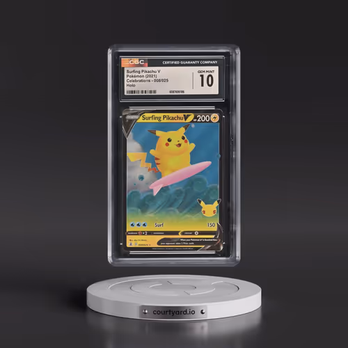 2021 Celebrations #008/025 Surfing Pikachu V - Holo (CGC 10 GEM MINT)