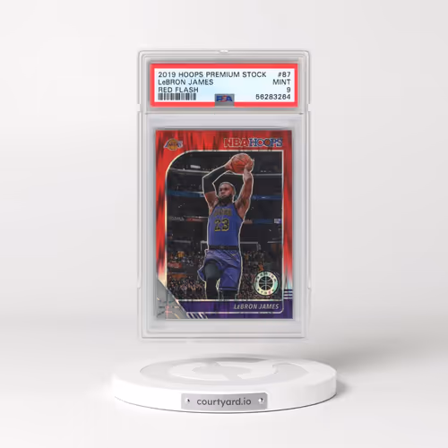 2019 Panini Hoops Premium Stock #87 LeBron James - Red Flash (PSA 9 MINT)