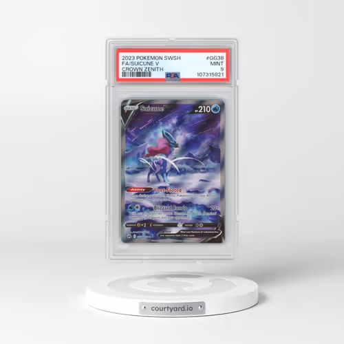 2023 Pokémon Sword and Shield Crown Zenith #GG38 Suicune V - Holo Full Art (PSA 9 MINT)