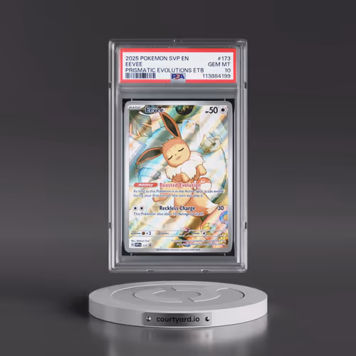 2025 Pokémon Svp EN-SV Black Star Promo #173 Eevee - Prismatic Evolutions Elite Trainer Box (PSA 10