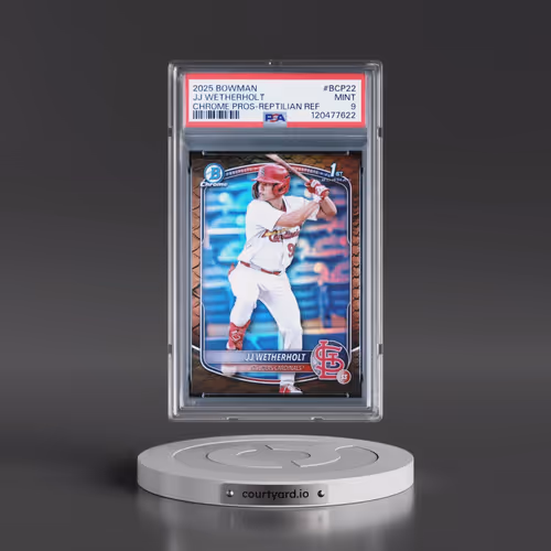 2025 Bowman Chrome Prospects #BCP22 JJ Wetherholt - Reptilian Refractor (PSA 9 MINT)