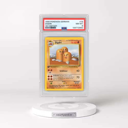 1999 Pokémon #19 Digdri - 1st Edition (PSA 8 NM-MT)