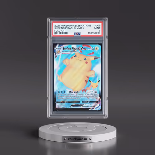 2021 Pokémon Celebrations #009 Surfing Pikachu Vmax - Full Art (PSA 9 MINT)