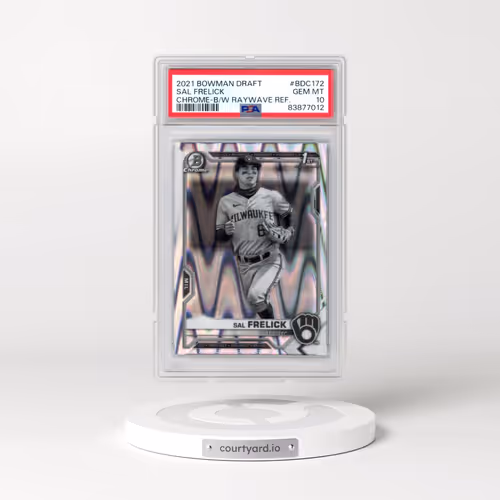 2021 Bowman Draft #BDC172 Sal Frelick - Chrome-Black & White Raywave Refractor (PSA 10 GEM MINT)
