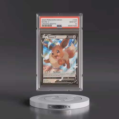 2023 Pokémon Sword and Shield Crown Zenith #108 Eevee V - Holo (PSA 10 GEM MINT)