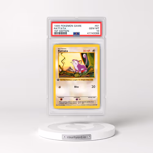 1999 Pokémon Game #61 Rattata - 1st Edition (PSA 10 GEM MINT)