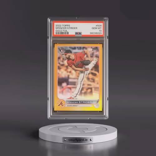 2022 Topps #509 Spencer Strider - Gold Foil (PSA 10 GEM MINT)