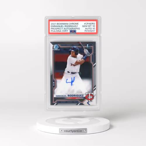 2021 Bowman Chrome Prospect Autographs #CPAERO Emmanuel Rodriguez (PSA 10 GEM MINT)