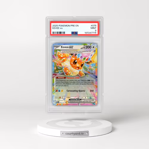 2025 Pokémon Pre EN-Prismatic Evolutions #075 Eevee EX - Holo (PSA 9 MINT)