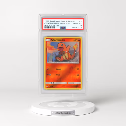 2019 Pokémon Sun & Moon Hidden Fates #7 Charmander - Reverse Foil (PSA 10 GEM MINT)