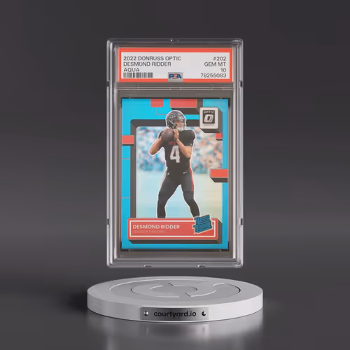 2022 Panini Donruss Optic #202 Desmond Ridder - Aqua (PSA 10 GEM MINT)