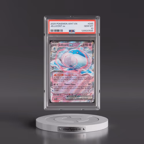 2025 Pokémon Wht EN-White Flare #045 Jellicent EX - Holo (PSA 10 GEM MINT)