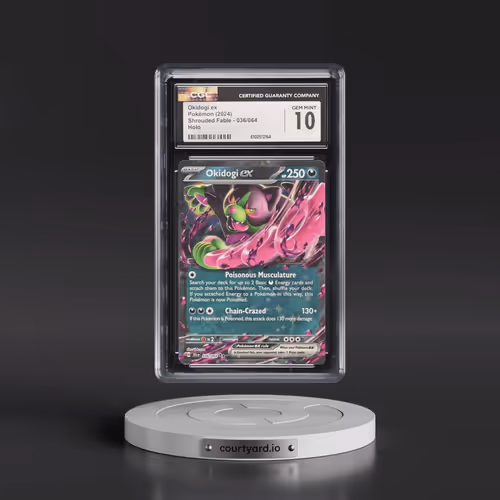 2024 Pokémon Sfa EN-Shrouded Fable #036 Okidogi EX - Holo (CGC 10 GEM MINT)