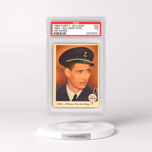 1959 Fleer Ted Williams #23 1944-Williams Wins - His Wings (PSA 7 NM)