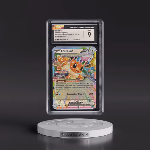 2025 Pokémon Pre EN-Prismatic Evolutions #075 Eevee EX - Holo Surprise Box Exclusive (CGC 9 MINT)