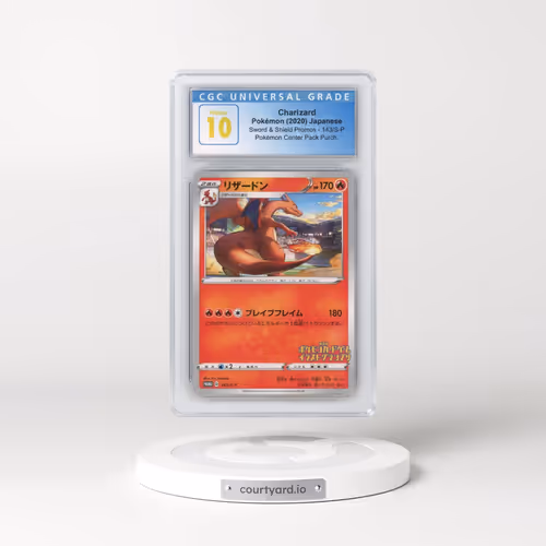 2019 Sword & Shield Promos #143/S-P Charizard - Pokémon Center Pack Purchase (CGC 10 PRISTINE)