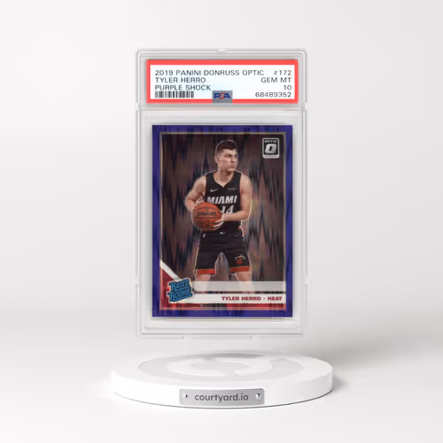 2019 Panini Donruss Optic #172 Tyler Herro - Purple Shock (PSA 10 GEM MINT)