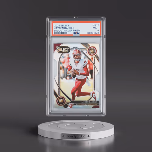 2024 Panini Select #217 Jayden Daniels - Die-Cut Silver Prizm (PSA 9 MINT)