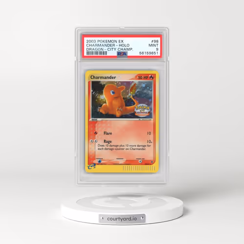 2003 Pokémon EX Dragon #98 Charmander - Holo City Championships (PSA 9 MINT)