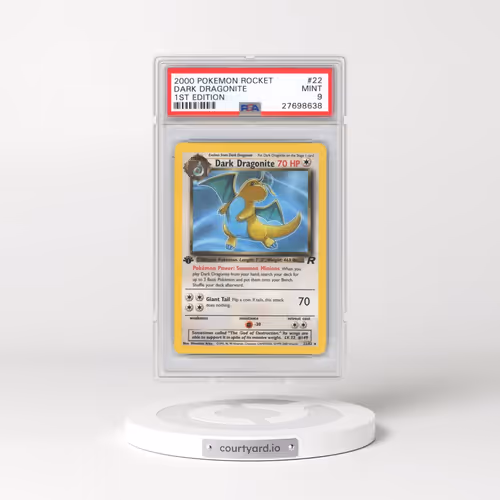 2000 Pokémon Rocket #22 Dark Dragonite - 1st Edition (PSA 9 MINT)