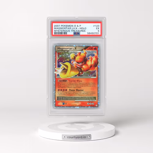 2007 Pokémon Diamond & Pearl Mysterious Treasures #123 Magmortar LV.X - Holo (PSA 5 EX)