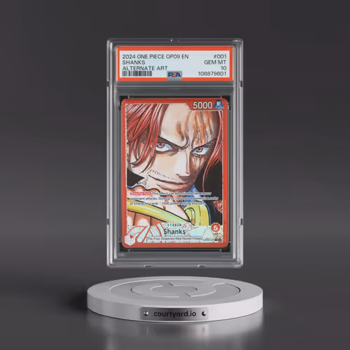 2024 One Piece OP09-Emperors in the New World #001 Shanks - Alternate Art (PSA 10 GEM MINT)