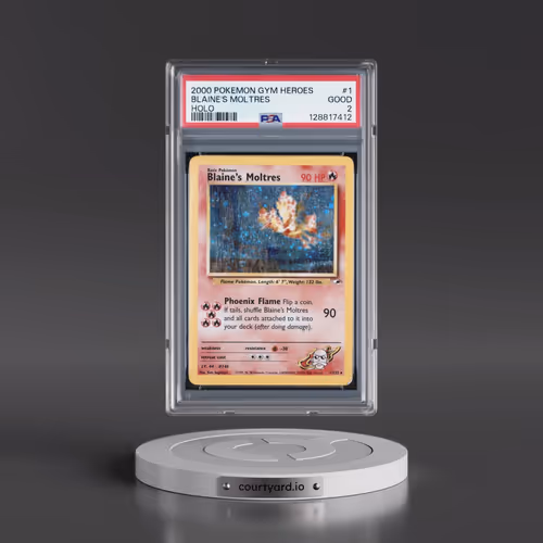 2000 Pokémon Gym Heroes #1 Blaine's Moltres - Holo (PSA 2 GOOD)
