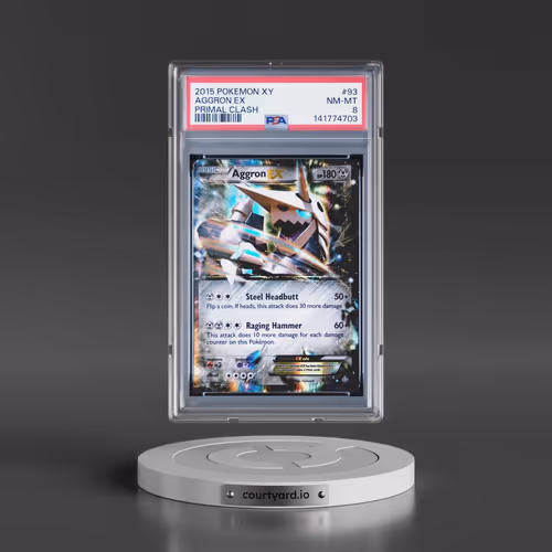 2015 Pokémon XY Primal Clash #93 Aggron EX - Holo (PSA 8 NM-MT)