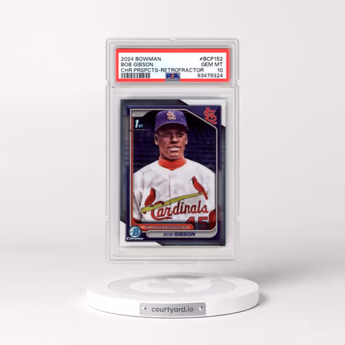 2024 Bowman Chrome Prospects #BCP152 Bob Gibson - Retrofractor (PSA 10 GEM MINT)