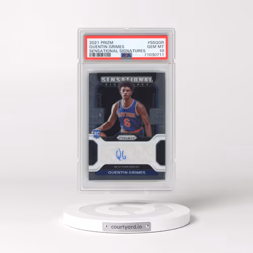 2021 Panini Prizm Sensational Signatures #SSQGR Quentin Grimes (PSA 10 GEM MINT)